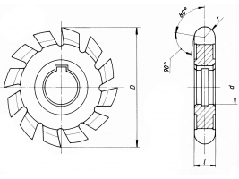 Cutters for convex shaping according to DIN 856